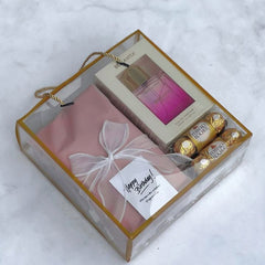 PVC Clear Gift Bag Golden (Small - 5.5" x 3" x 5.5")