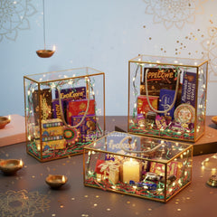 PVC Clear Gift Bag Golden (Small - 5.5" x 3" x 5.5")