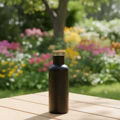 EcoVault700 Stainless Steel Flask with Bamboo Lid