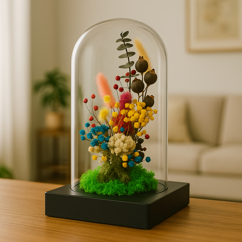 Forest Dome with Preserved Flowers