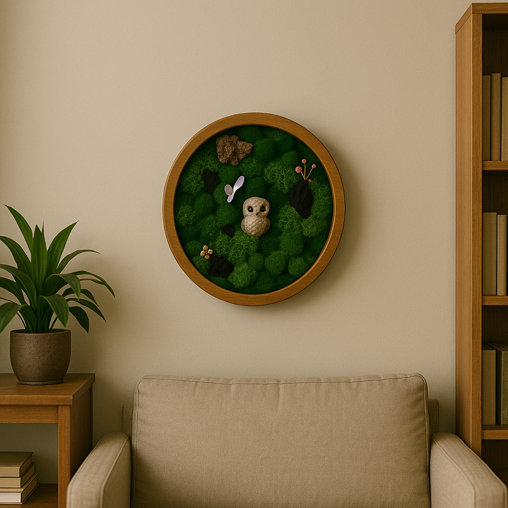 Dense Forest Frame with Preserved Moss